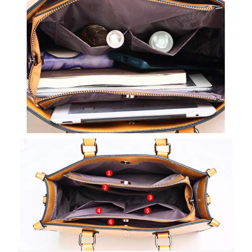 Women's Leather Designer Tote Handbag - All-Purpose Work Bag