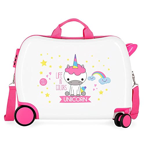 Little Me Kids Rolling Suitcase, Multicoloured, Designer Handbag