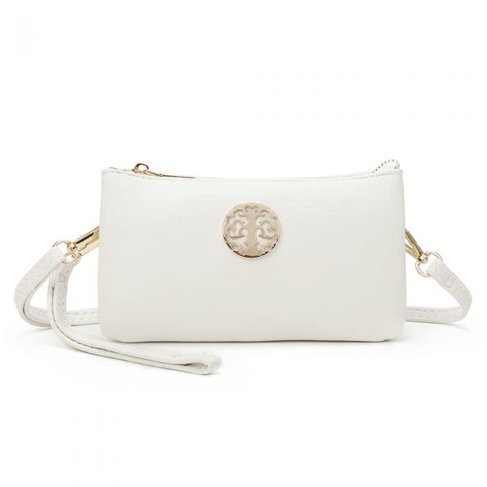 Golden Badge Detail Multi Function Small Handbag