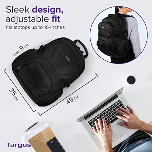 Black Targus Laptop Backpack, Fits 16" Laptops