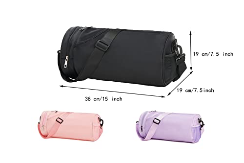 Black Sports and Travel Bag with Wet Clothes Compartment