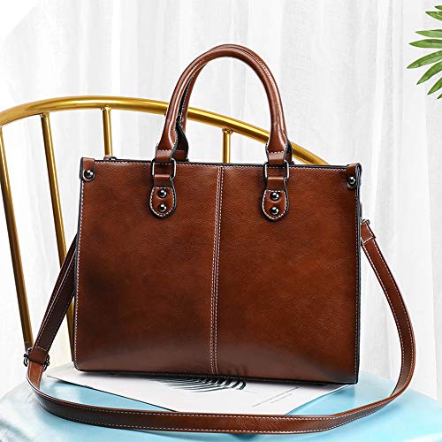 Women's Leather Designer Tote Handbag - All-Purpose Work Bag