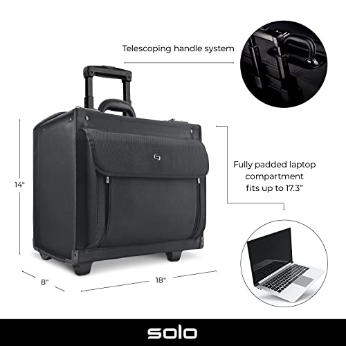 Men's Designer Rolling Hard Sided Laptop Bag