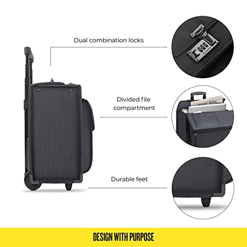 Men's Designer Rolling Hard Sided Laptop Bag