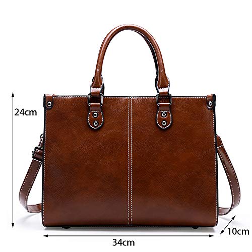 Women's Leather Designer Tote Handbag - All-Purpose Work Bag