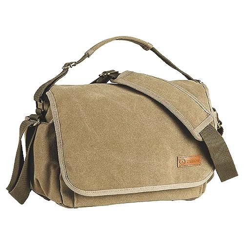 TARION Canvas Crossbody Camera Bag - Vintage Yellow