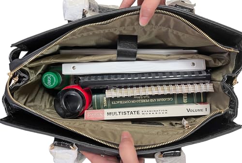 SAHARA Designer Rolling Tote Bag - Medium, Black/Brown