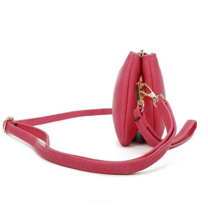 Golden Badge Detail Multi Function Small Handbag
