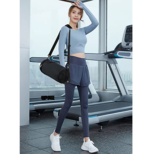 Black Sports and Travel Bag with Wet Clothes Compartment