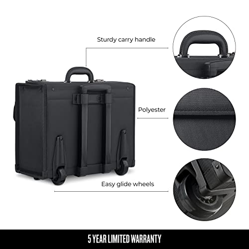 Men's Designer Rolling Hard Sided Laptop Bag