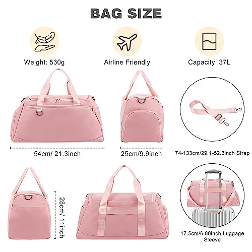 Pink Designer Sports Tote Gym Bag