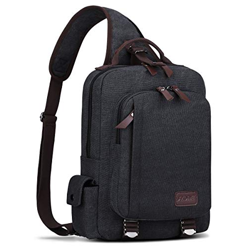 S-ZONE Unique Men's Designer Sling Backpack, Dark Gray