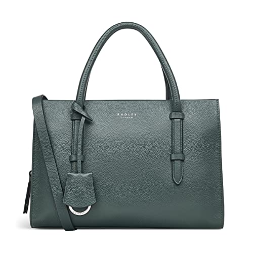 RADLEY Green Leather Medium Grab Handbag