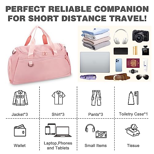 Pink Designer Sports Tote Gym Bag