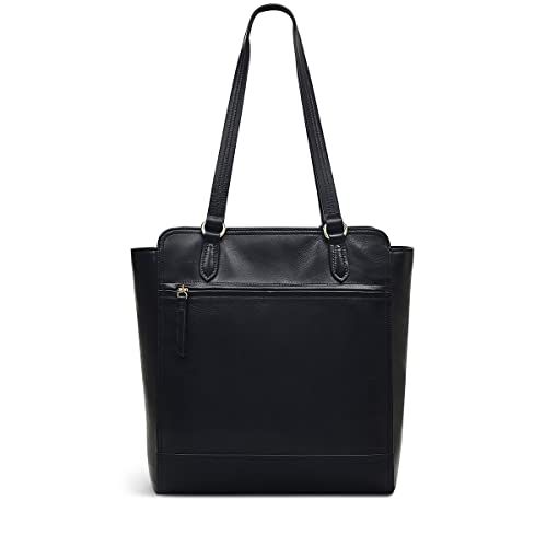 RADLEY London Black Leather Ziptop Tote: Chic, Classic Design