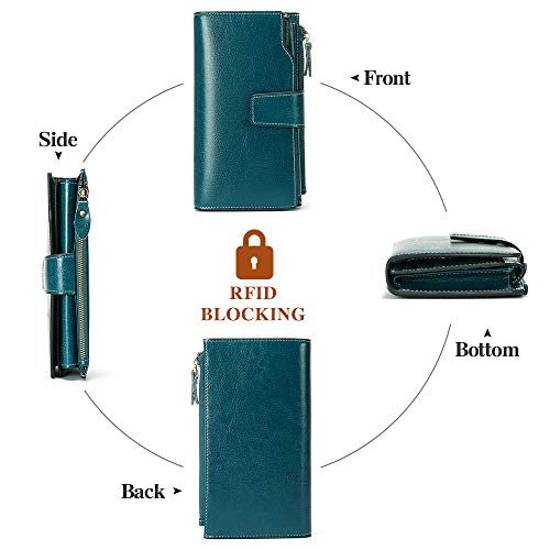 SENDEFN Leather Wallet for Women - RFID Protection