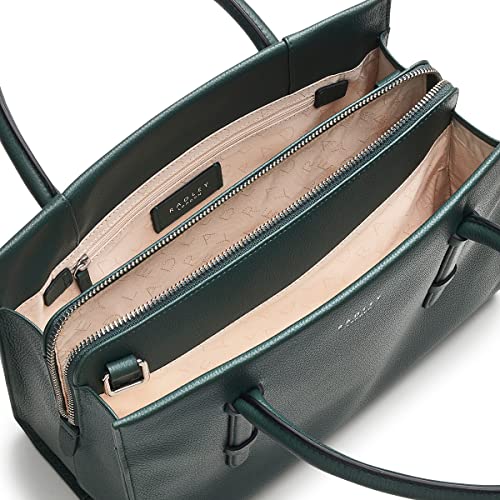 RADLEY Green Leather Medium Grab Handbag