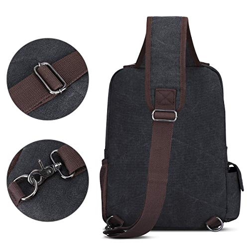 S-ZONE Unique Men's Designer Sling Backpack, Dark Gray