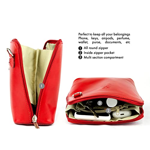 Woodland Leather Kleine Vera Pelle Echtleder Handtasche