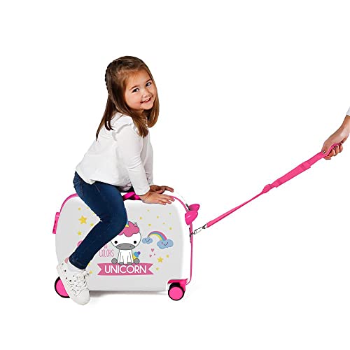 Little Me Kids Rolling Suitcase, Multicoloured, Designer Handbag