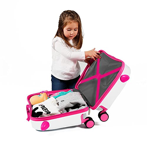 Little Me Kids Rolling Suitcase, Multicoloured, Designer Handbag