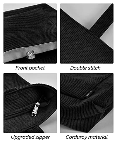 Black Corduroy Tote Bag: Stylish & Spacious