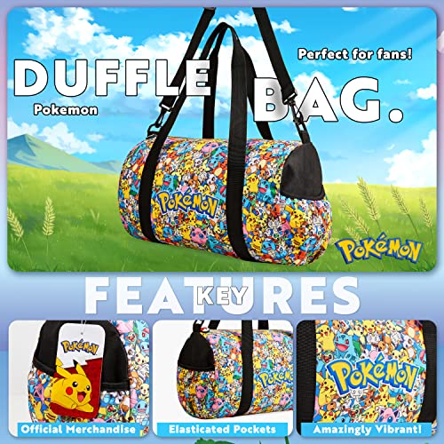 Multicolour Pokemon Gym Bag for Kids and Boys