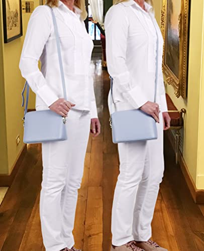 Italian Cream Leather Small Triangular Designer Handbag