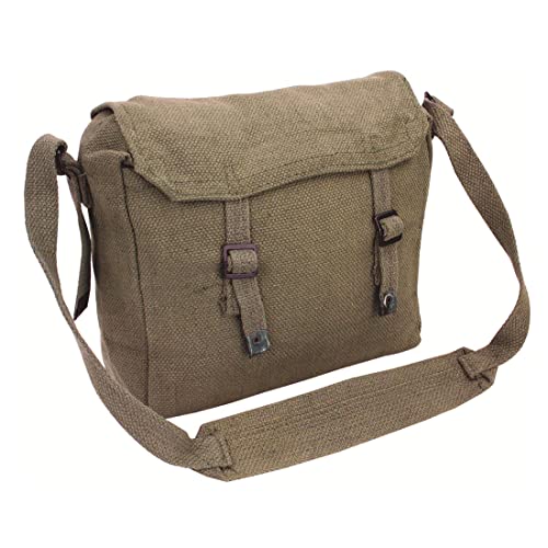 Vintage Military Style Canvas Messenger Bag - Unisex
