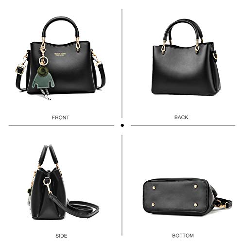 White PU Leather Designer Handbag with Multiple Pockets