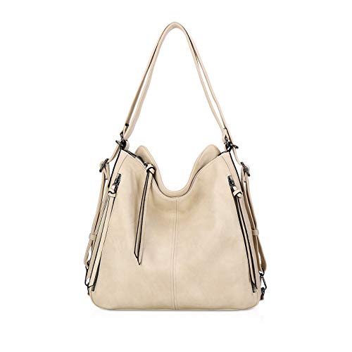 NICOLE & DORIS Damen Retro Leder Handtasche