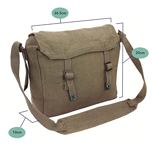 Vintage Military Style Canvas Messenger Bag - Unisex