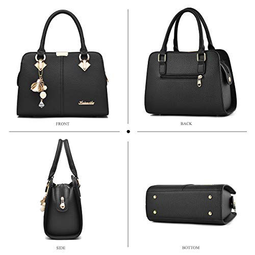 NICOLE & DORIS Damen Designer Shopper Handtasche rot