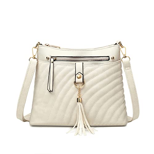 Myhozee Small Cross Body Bag for Women - Beige