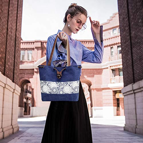 NICOLE & DORIS Student Canvas Women's Bucket Bag