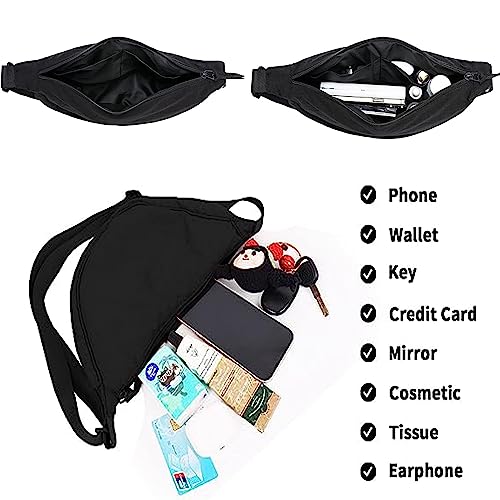 Black Crossbody Bag - Lightweight Shoulder Bag for Travel