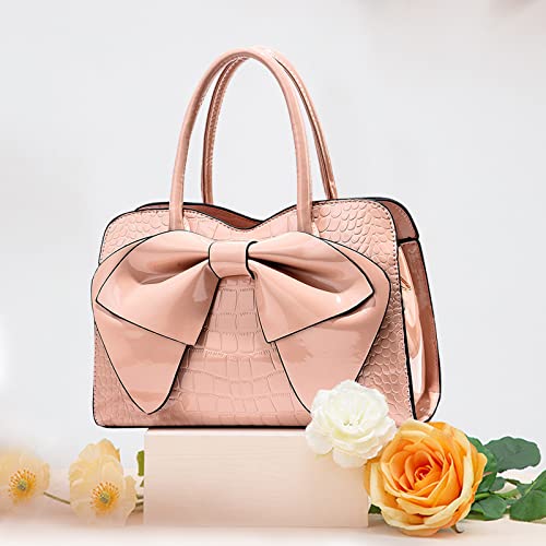 Pink Patent Leather Designer Handbags by NICOLE & DORIS