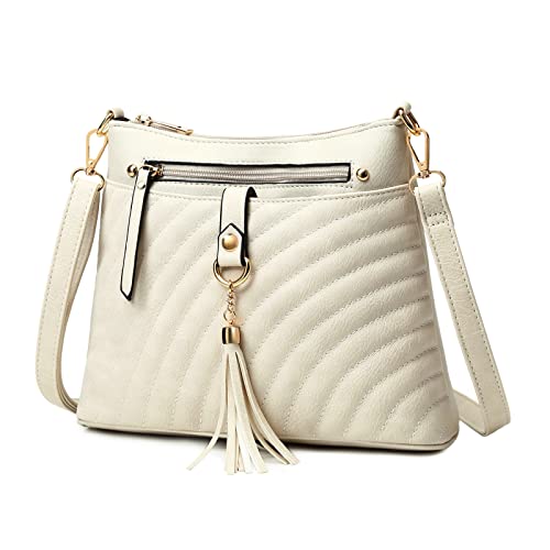 Myhozee Small Cross Body Bag for Women - Beige