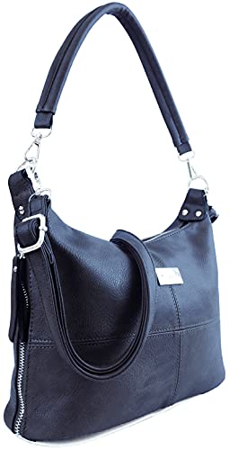 Italian Fashion Styled Medium Size Navy Handbag