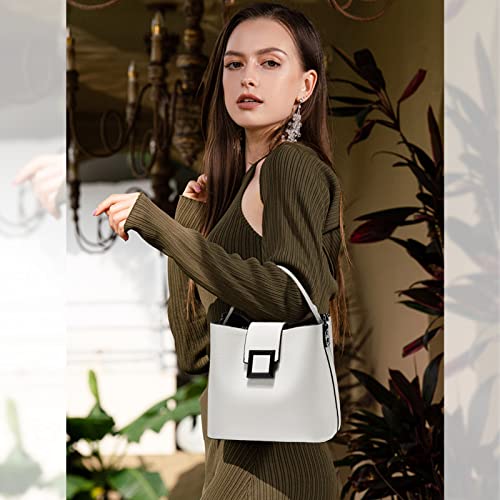 NICOLE & DORIS Small Modern White Designer Handbag