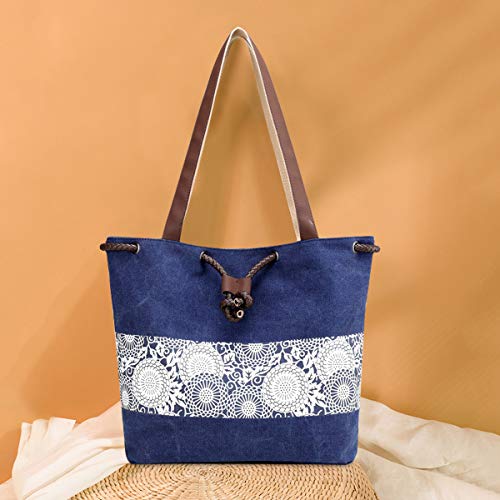 NICOLE & DORIS Student Canvas Women's Bucket Bag