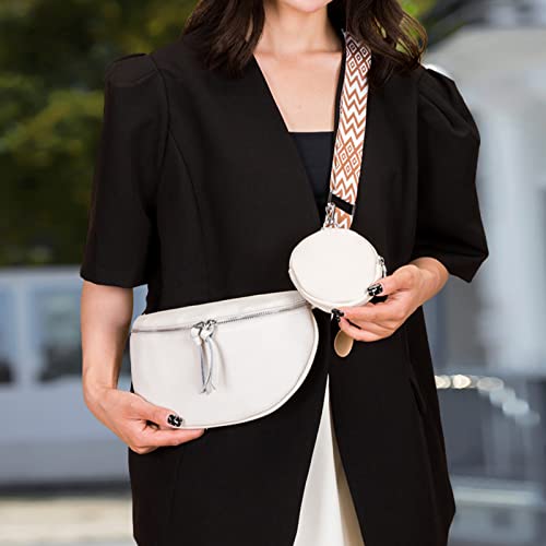 Stylish Leather Crossbody Bags for Women - Striped Shoulder Bag