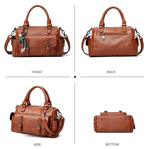 Brown Retro Crossbody Handbag by Nicole & Doris