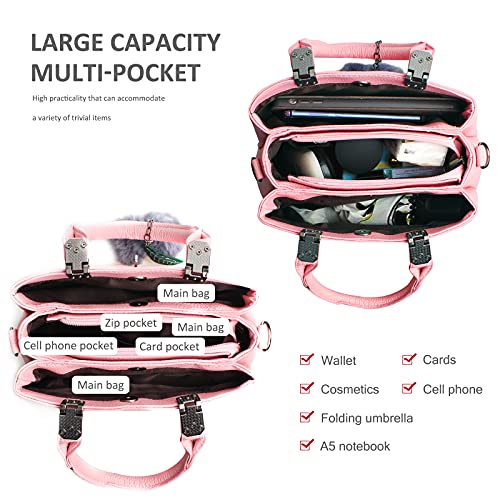Nicole & Doris 2023 Fashion Handbags: Top Handle Light Pink