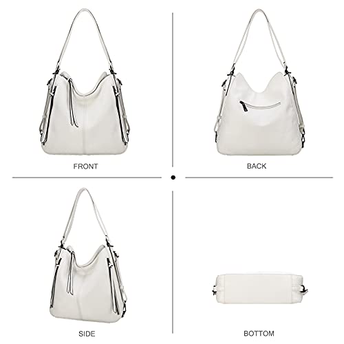 NICOLE & DORIS Damen Retro Leder Handtasche
