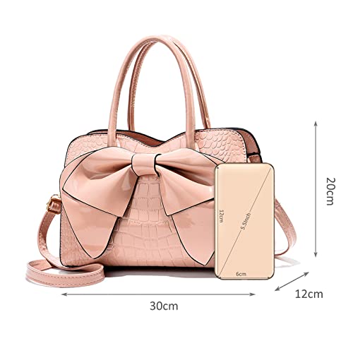 Pink Patent Leather Designer Handbags by NICOLE & DORIS