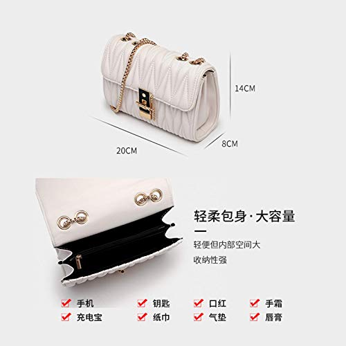 Beige Quilted PU Leather Ladies Shoulder Bag