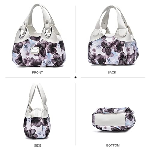 NICOLE & DORIS Damen Handtasche, Schultertasche, modisch, Design, Blumenmotiv