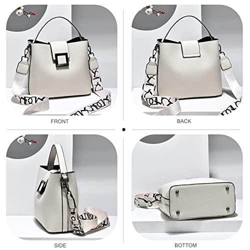 NICOLE & DORIS Small Modern White Designer Handbag