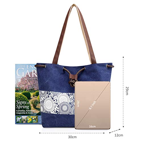 NICOLE & DORIS Student Canvas Women's Bucket Bag